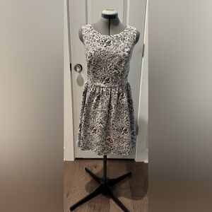 BeBop Black and White Floral Dress